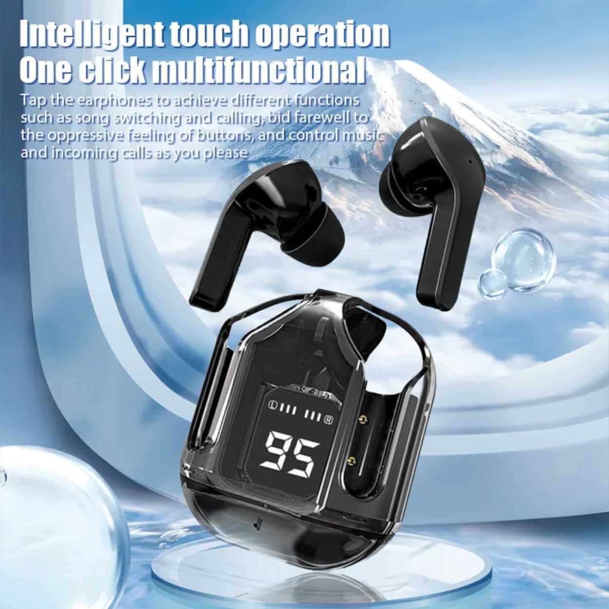 Air31 tws enc max bluetooth stereo in-ear hörlurar usb-c svart - bild 4
