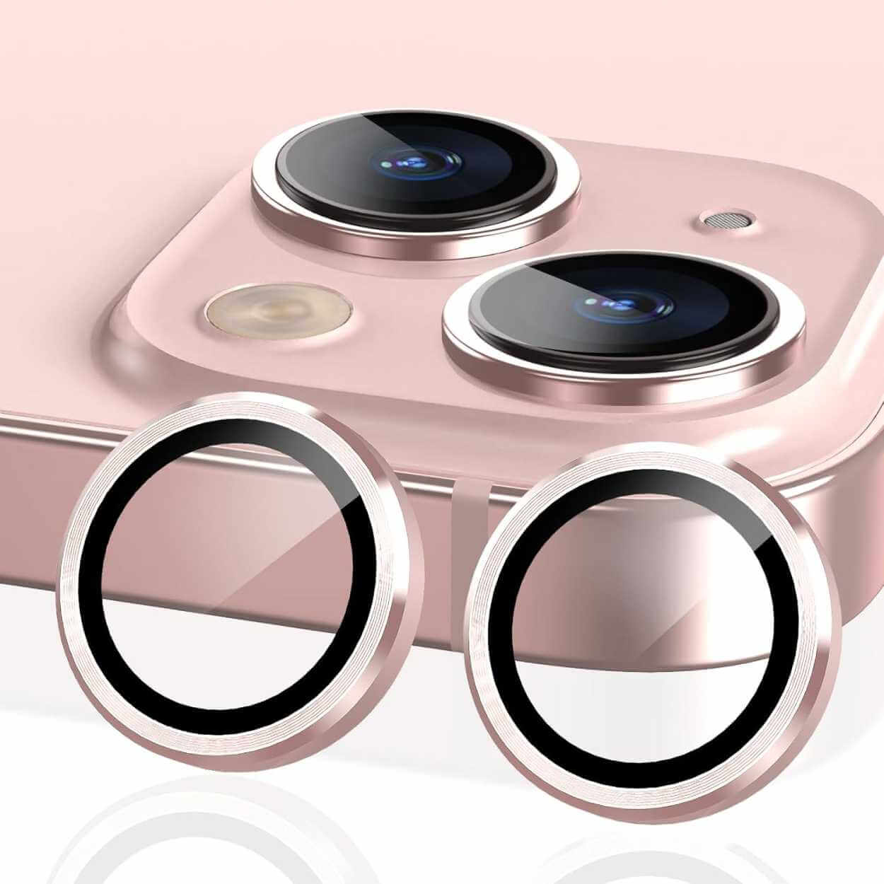 Iphone 15/15 plus kameraskydd rosa