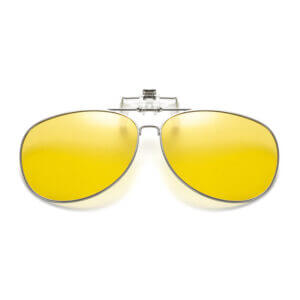 Uppfällbara polariserade pilot clip-on solglasögon metall night vision