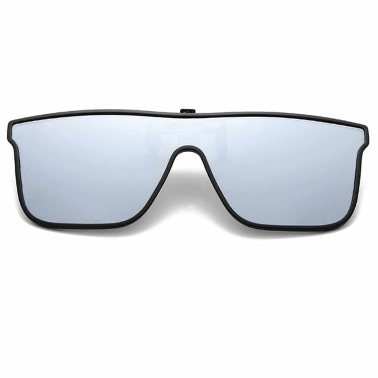 Sport clip on solglasögon flip up silver