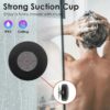 Vattentät duschhögtalare - bluetooth högtalare med sugkopp svart