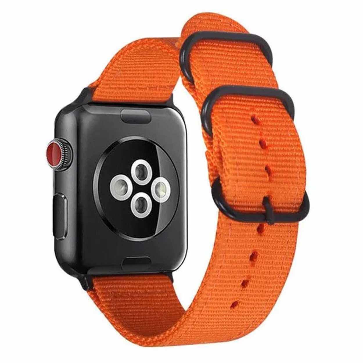 Apple watch 42/44/45 nylonarmbånd nato-armbånd oransje