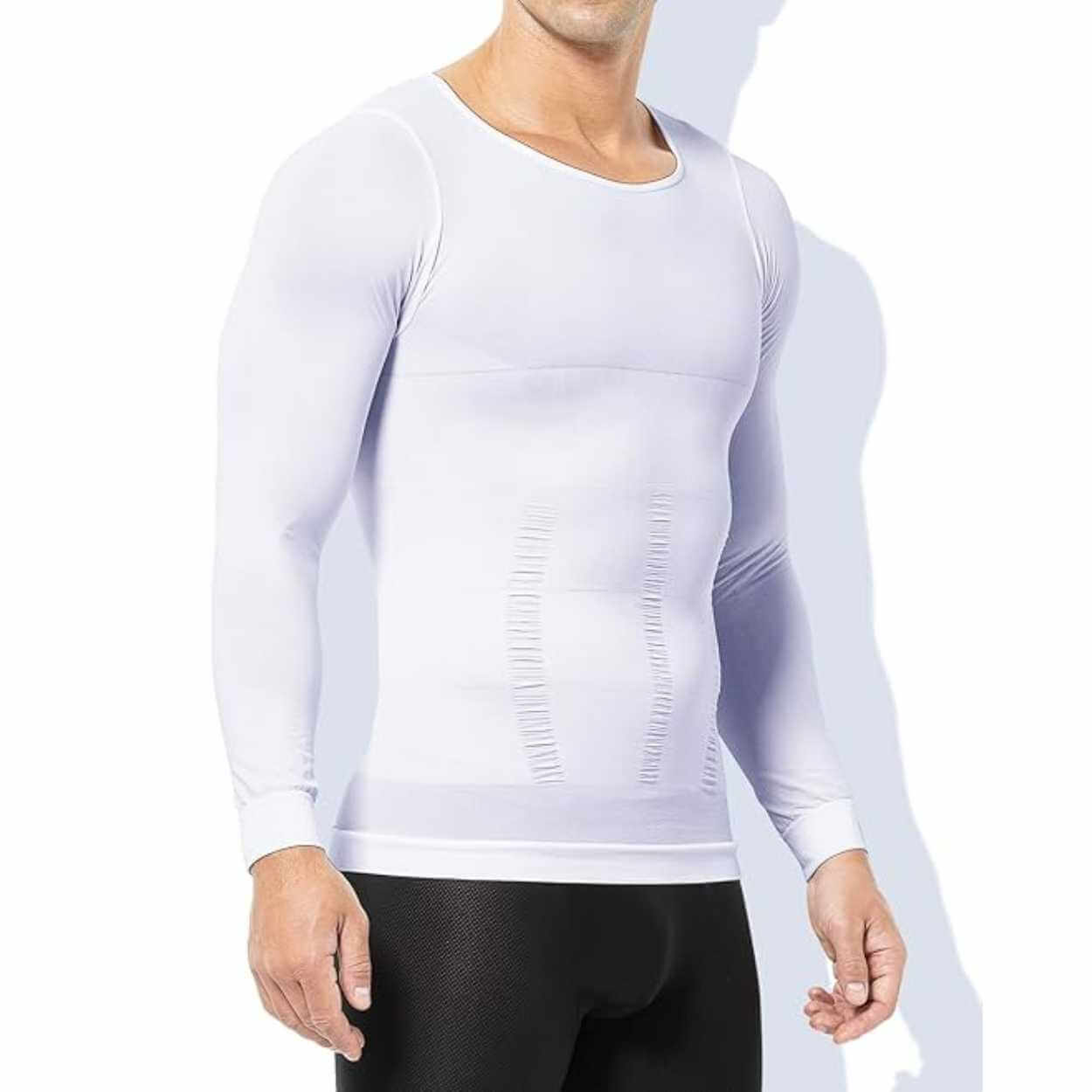 Formande hållnings t-shirt | posture shirt | kompressionströja vit - bild 4