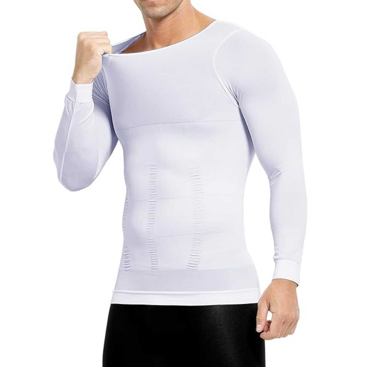 Formande hållnings t-shirt | posture shirt | kompressionströja vit - bild 3