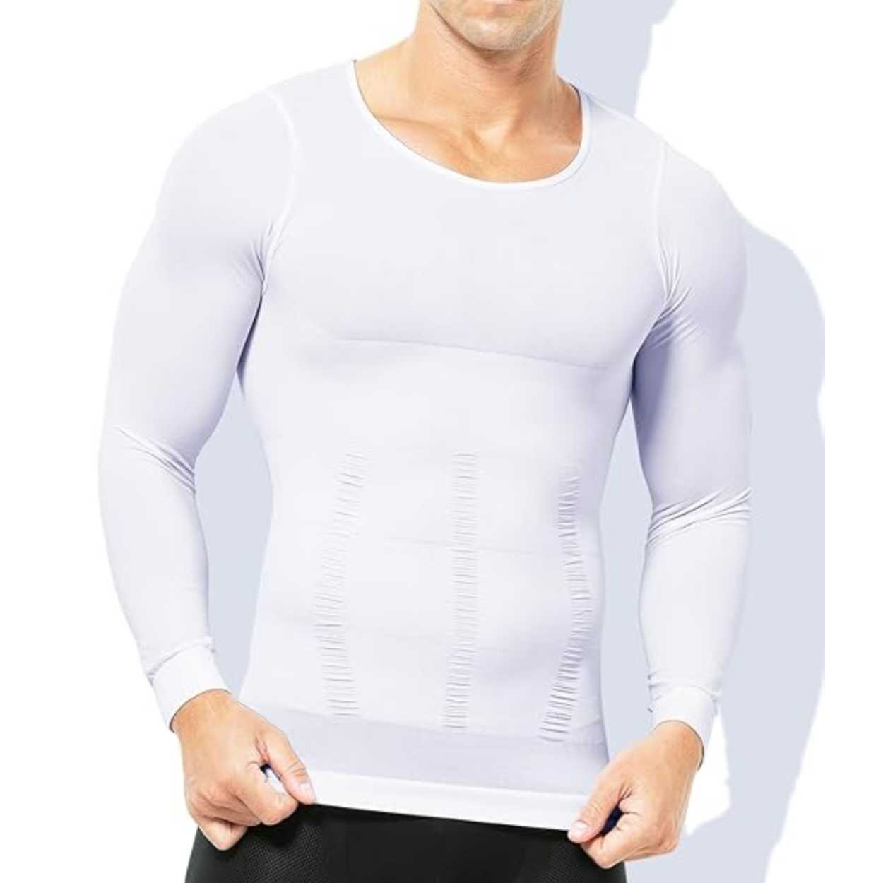 Formande hållnings t-shirt | posture shirt | kompressionströja vit
