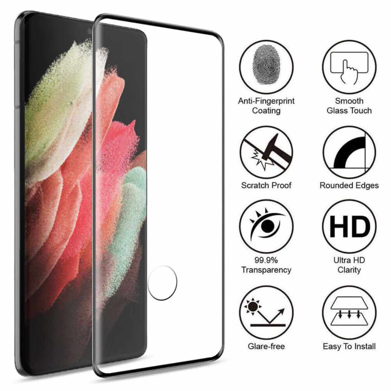 Samsung galaxy s20 skärmskydd härdat glas 9h 3d - bild 2