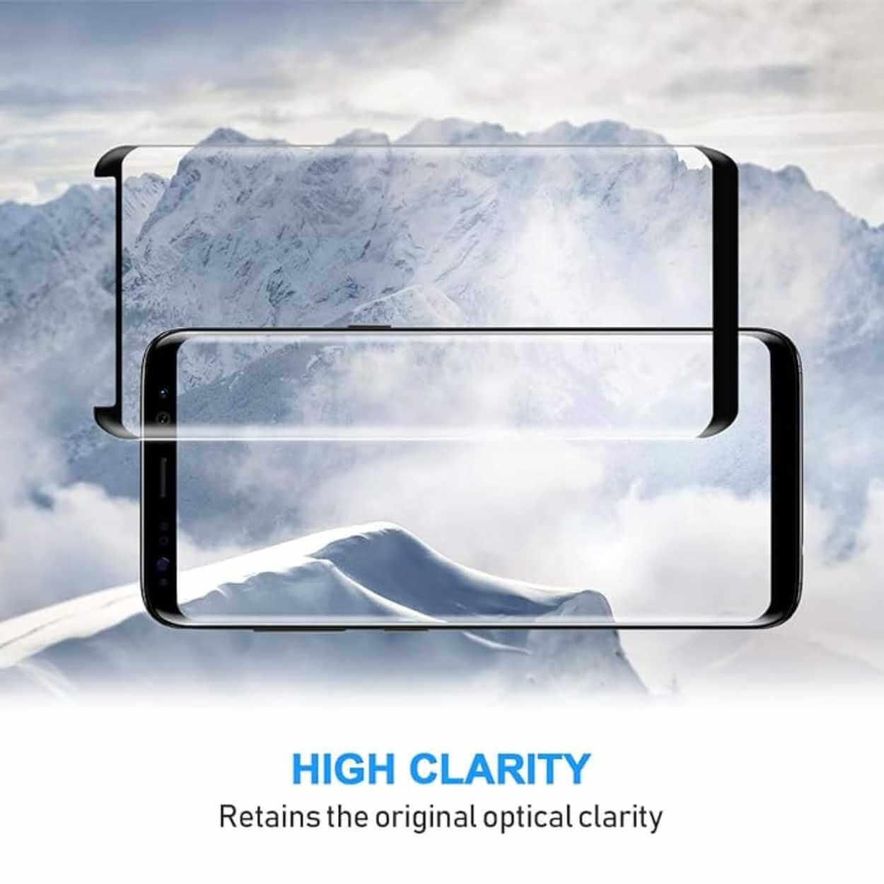 2-pakning samsung galaxy s9 skjermbeskytter herdet glass 9h 3d - bilde 6