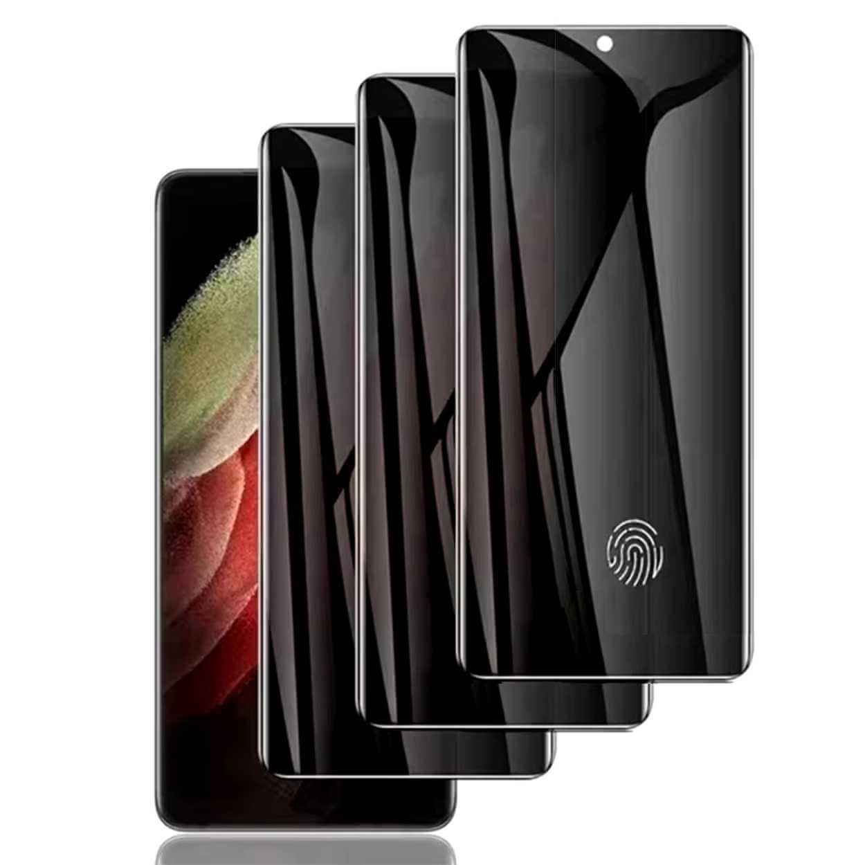3-pack samsung galaxy s24 privacy skärmskydd hd härdat glas