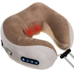Memory Foam Nackkudde med Massage - Knådande och Värmande Nackmassage