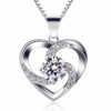 Halsband Diamanthjärta med CZ Kristall Silver