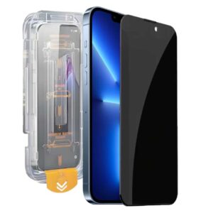 Easy Install iPhone 13 Pro Max Privacy Skärmskydd HD Härdat Glas