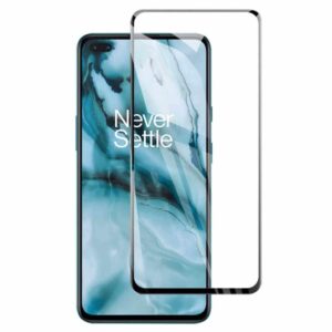 OnePlus Nord heldekkende HD skjermbeskytter kullfiber herdet glass