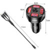 Billaddare med 3-i-1 kabel | 4 portar | quick charge 3a