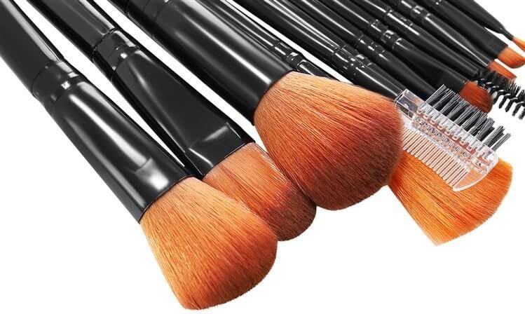 Sminkborstar 12-pack med fodral - bild 2