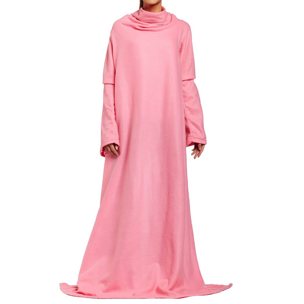 Superstor hoodie-teppe | xxl filtkåpe rosa - bilde 2
