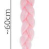Jumboflätor | ombre flätor | syntetisk hårförlängning rosa 60cm