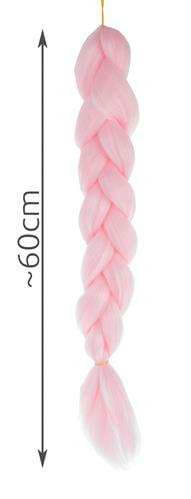 Jumboflätor | ombre flätor | syntetisk hårförlängning rosa 60cm - bild 2
