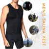 Neoprene slimming sauna vest midjetränare för män svart l