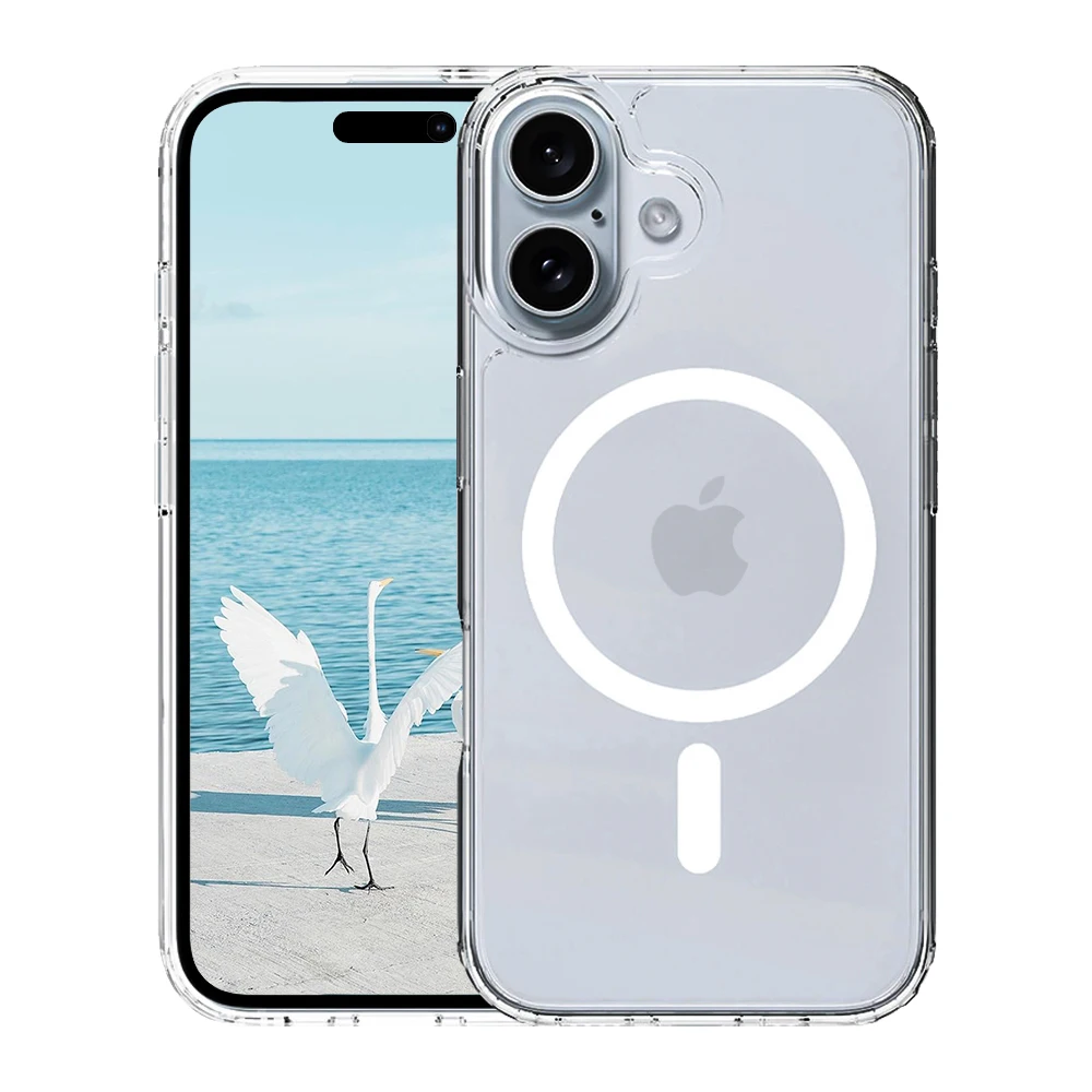 Iphone 16 plus magnetiskt mobilskal magsafe kompatibel genomskinligt - bild 2