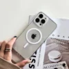 Iphone 16 pro max magnetiskt mobilskal magsafe kompatibel genomskinligt