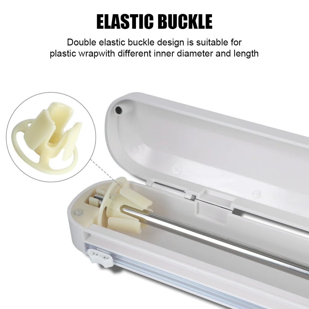 Plastfolie aluminiumfolie dispenser med sugkoppar för köket vit - bild 6