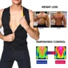 Neoprene slimming sauna vest midjetränare för män svart l
