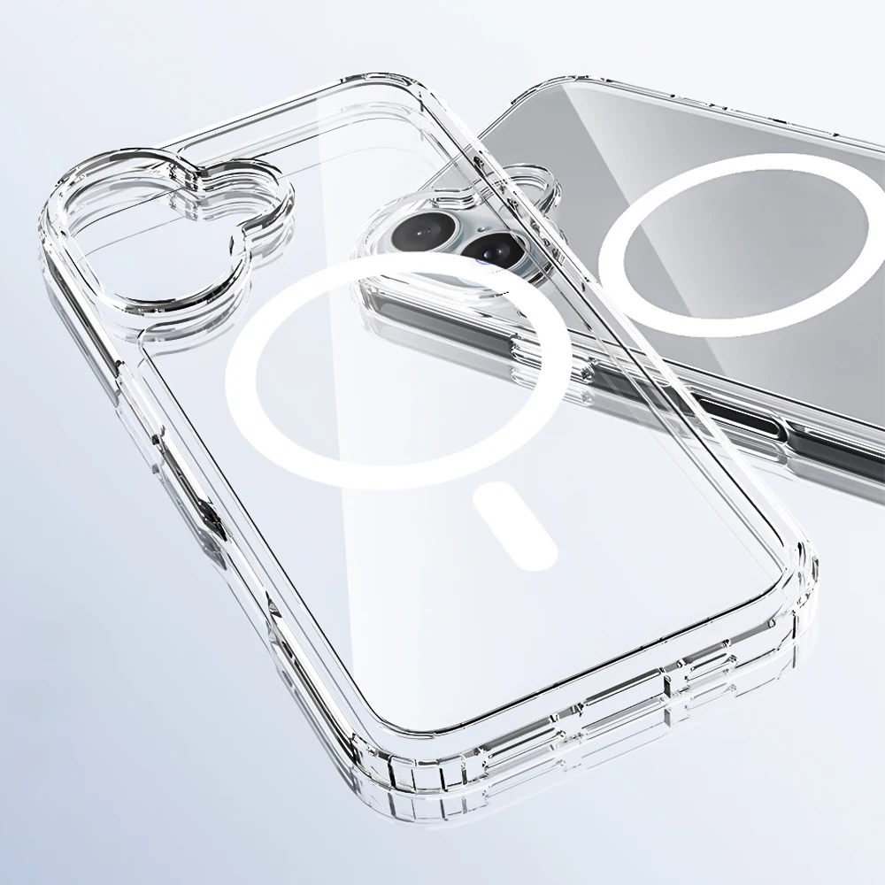 Iphone 16 plus magnetiskt mobilskal magsafe kompatibel genomskinligt - bild 4