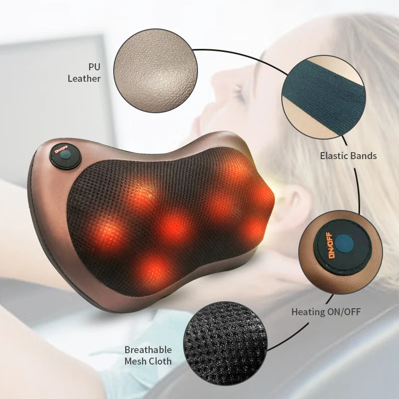 Shiatsu massagekudde för nacke och rygg med värme - bild 4