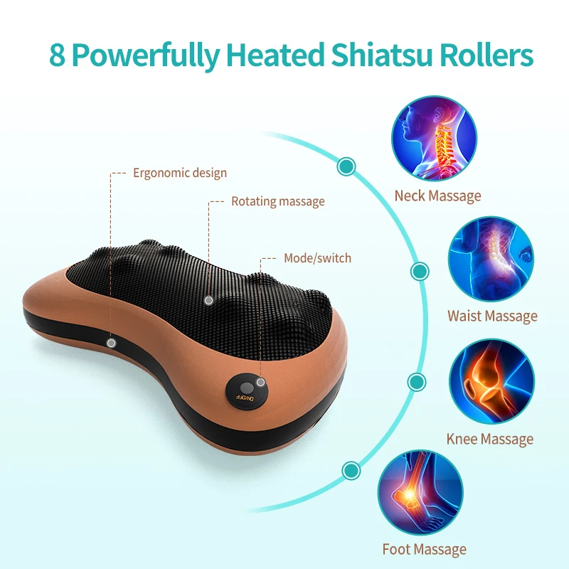 Shiatsu massagekudde för nacke och rygg med värme - bild 3