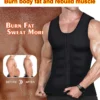 Neoprene slimming sauna vest midjetränare för män svart l