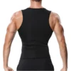 Neoprene slimming sauna vest midjetränare för män svart l
