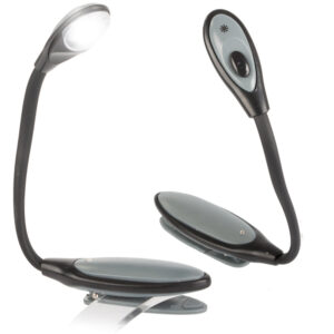 LED-lampe med klemme for bøker og lesing