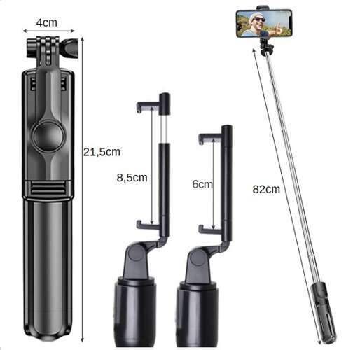 Selfie-stick 2-i-1 mobilstativ med fjärrkontroll - bild 2