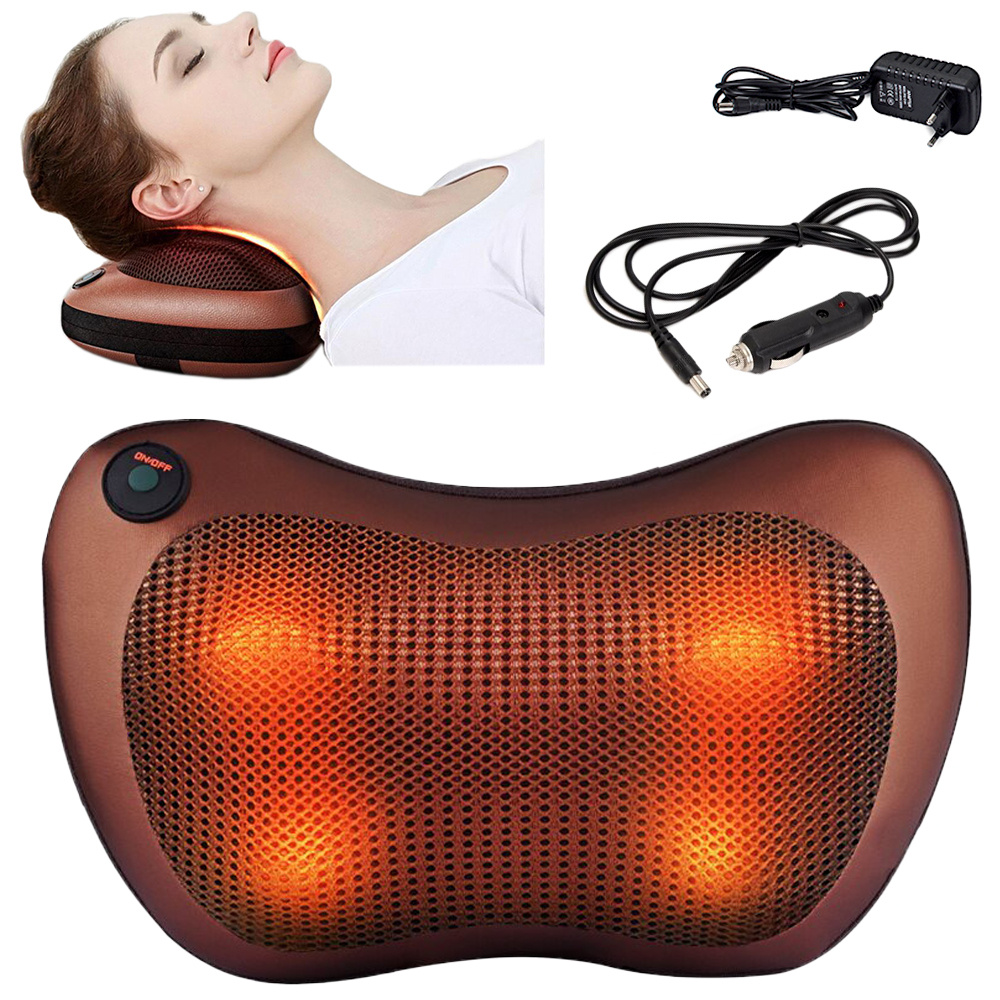 Shiatsu massagekudde för nacke och rygg med värme