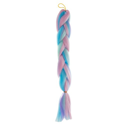 Jumboflätor | ombre flätor | syntetisk hårförlängning blå rosa 60cm - bild 8