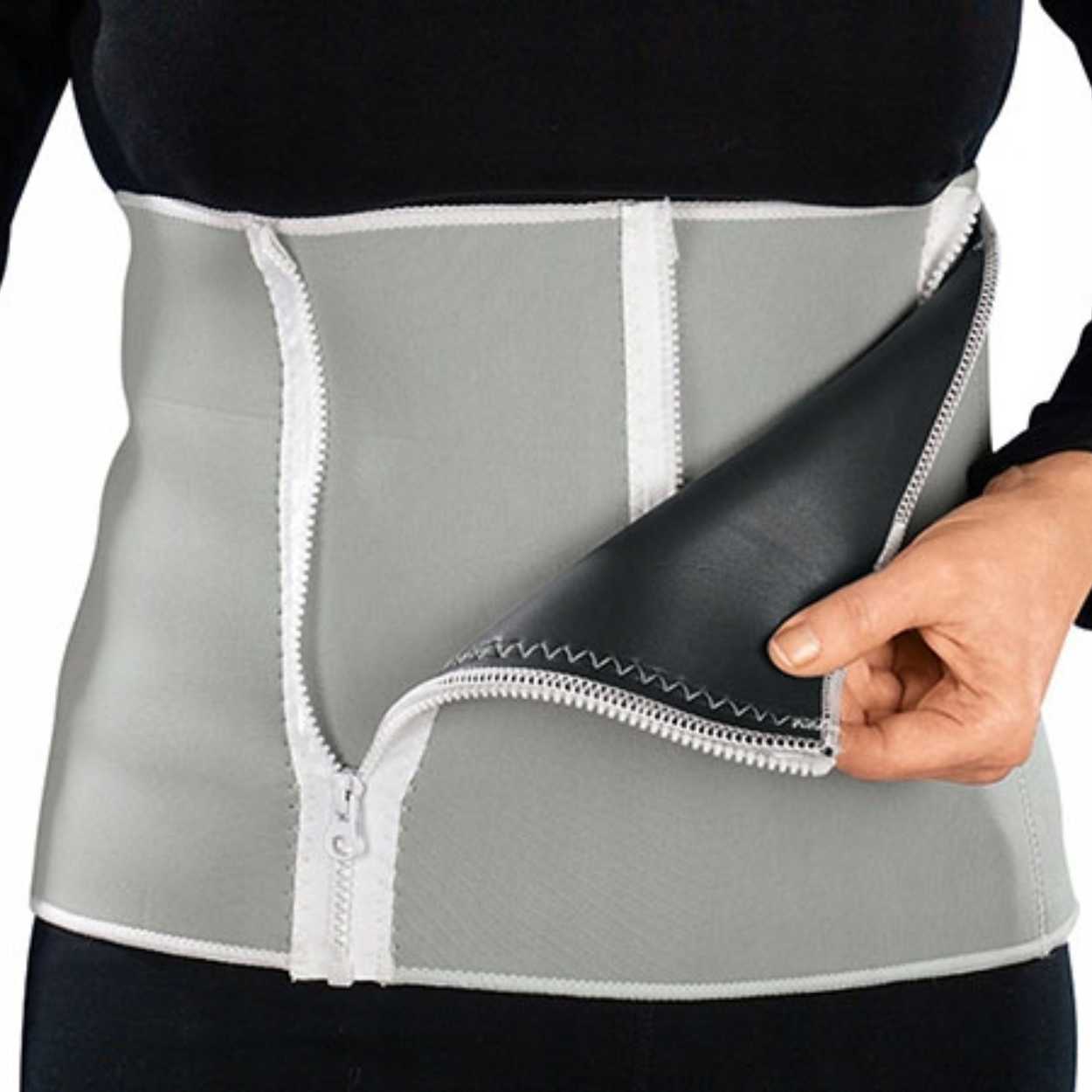 Justerbar neopren midjetränare waist shaper grå - bild 3