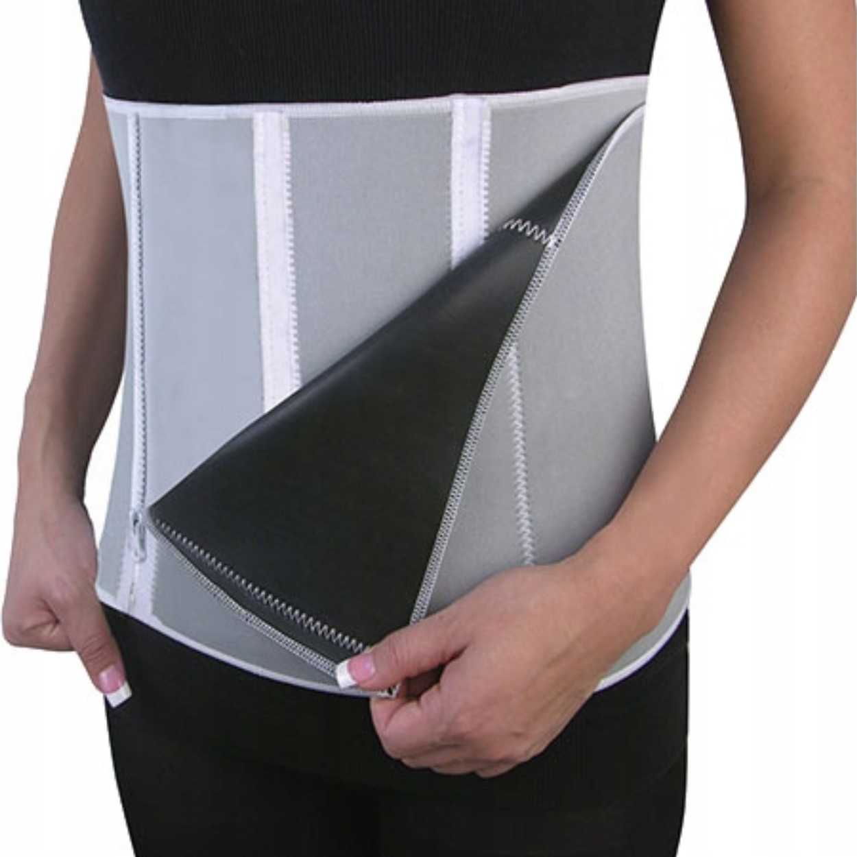 Justerbar neopren midjetränare waist shaper grå - bild 4