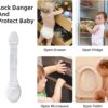 10-pack säkerhetslås för skåp barnsäkerhet vit