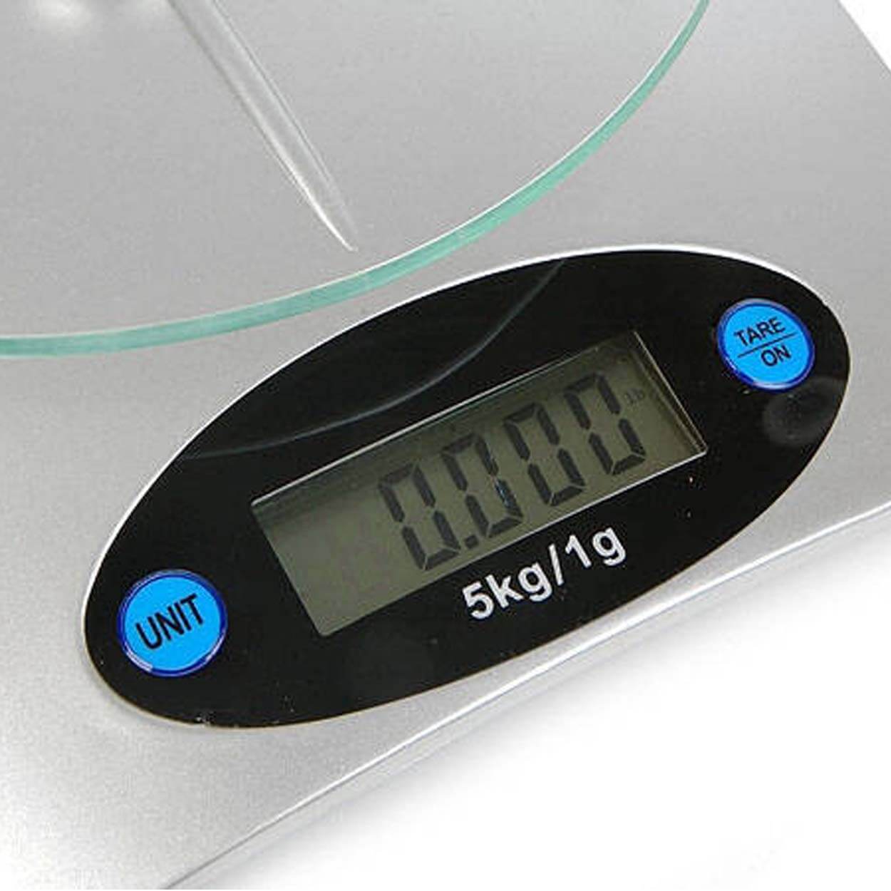 Digital kjøkkenvekt med brett 5 kg/1 g brevvekt - bilde 2