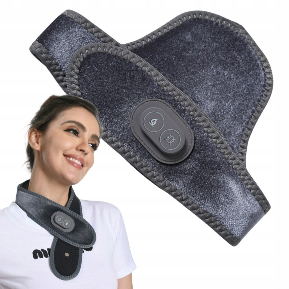 Värmande nackstöd med värmebehandling och vibrationsmassage