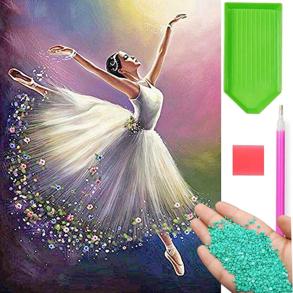 Diamond painting diy diamanttavla ballerina 30x40cm