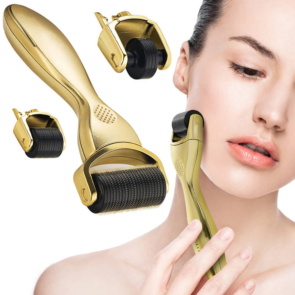 Dermaroller 3-i-1 sett – skinroller / microneedling