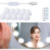 Led-sminkspegelbelysning - 10-pack med usb