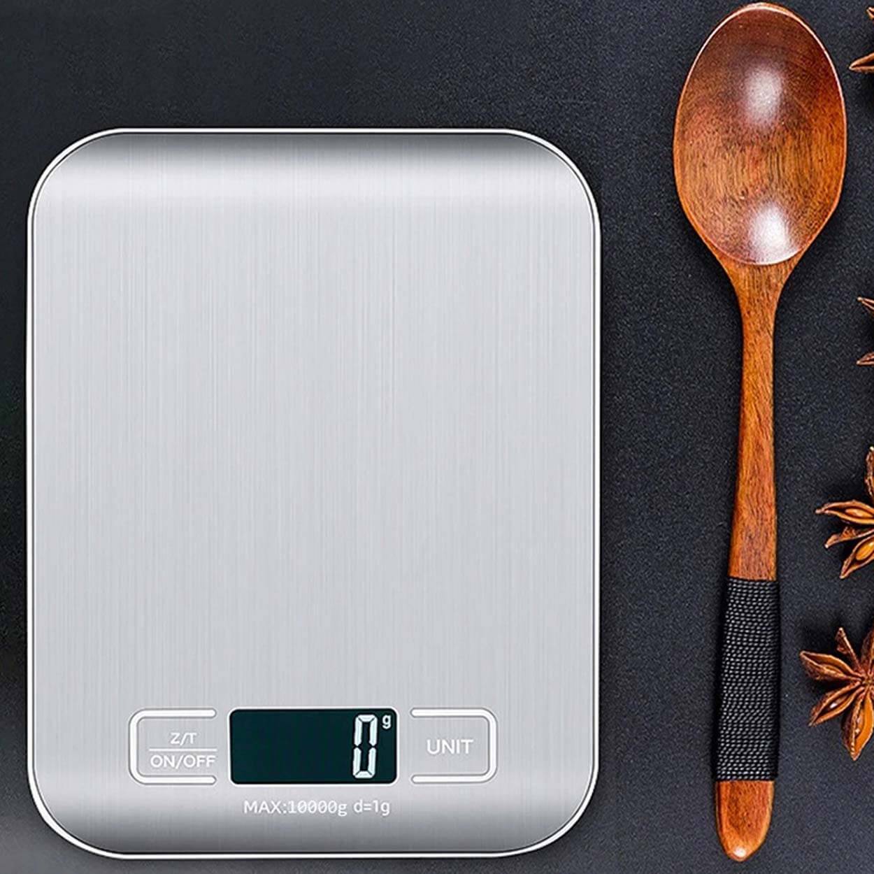Smart kjøkkenvekt med app for å telle kalorier rustfritt stål 1g-5kg - bilde 4