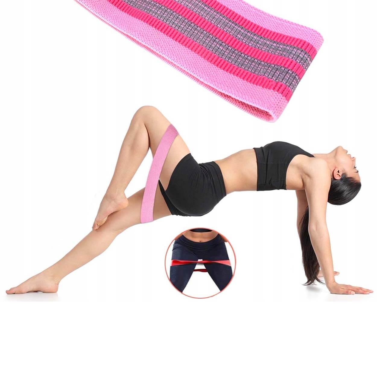 Träningsband | 3-pack elastiska motståndsband för träning - bild 4