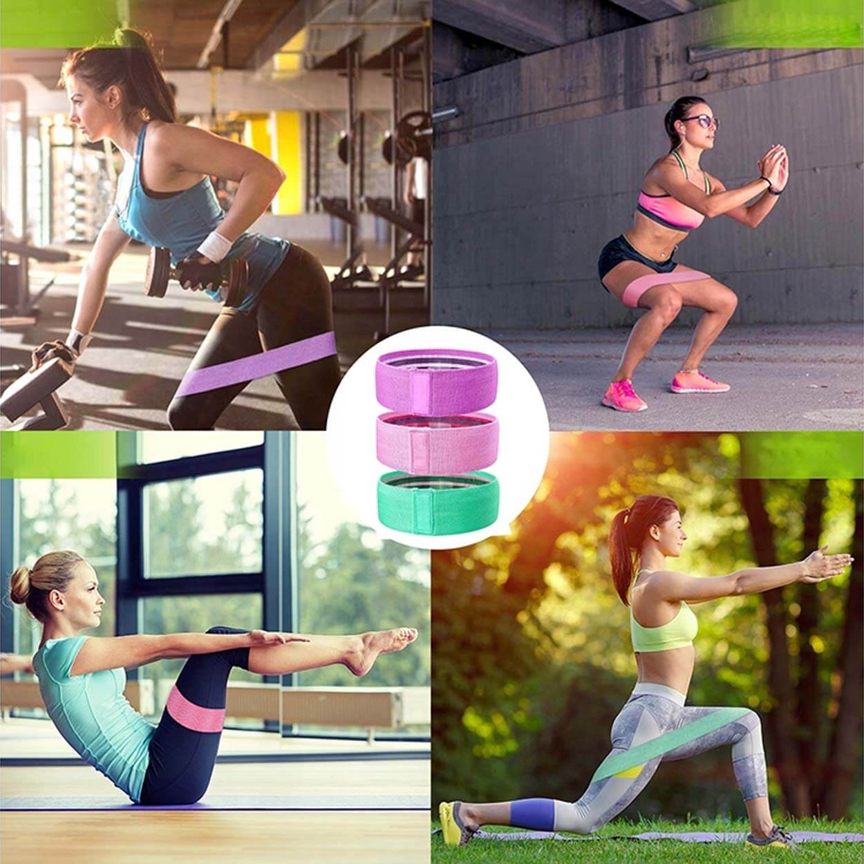 Träningsband | 3-pack elastiska motståndsband för träning - bild 8