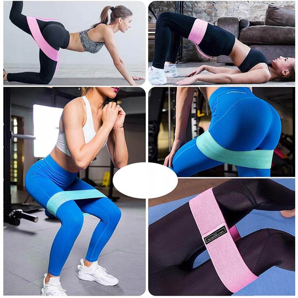 Träningsband | 3-pack elastiska motståndsband för träning - bild 7