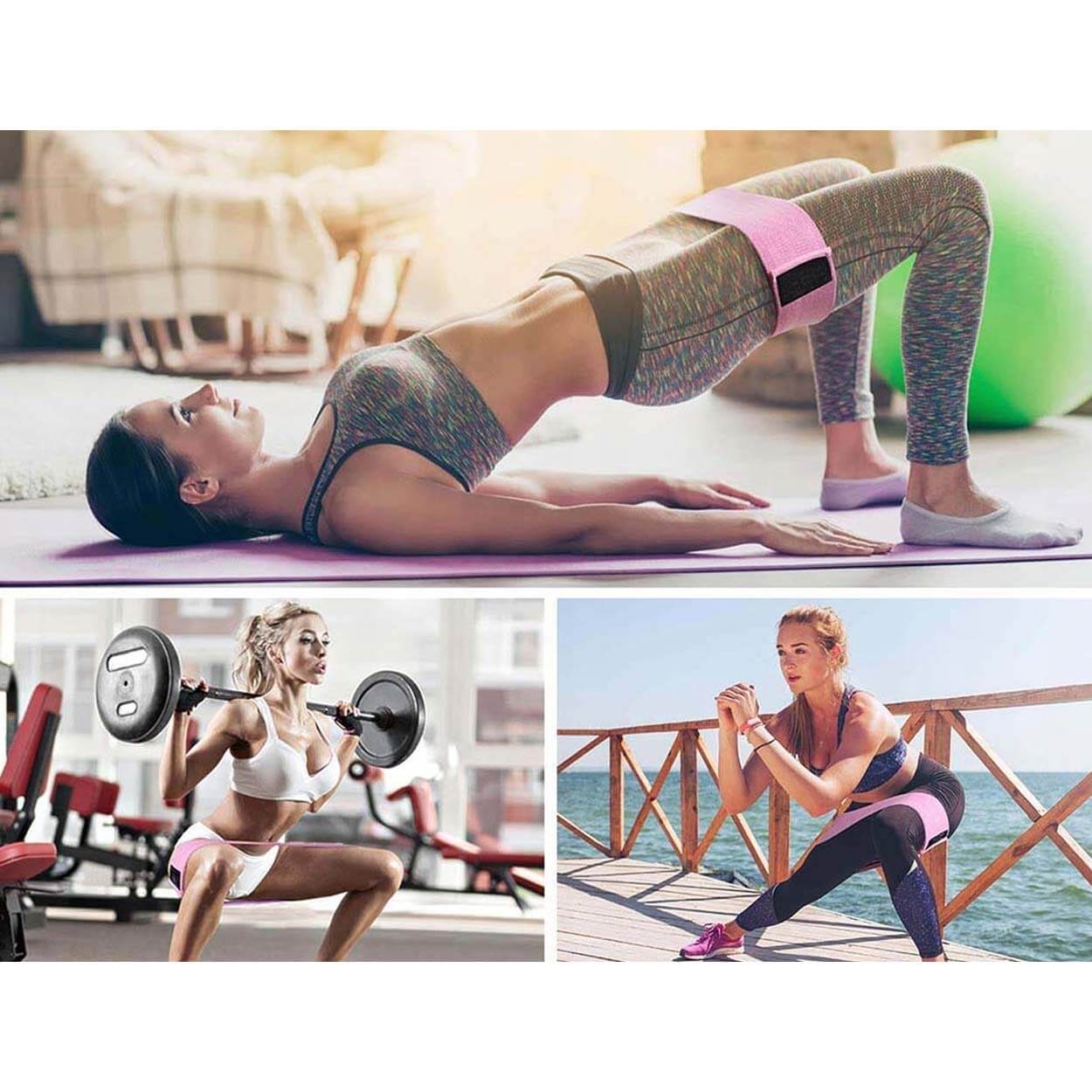 Träningsband | 3-pack elastiska motståndsband för träning - bild 6
