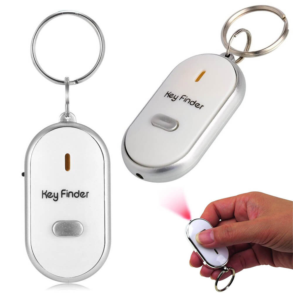 Nøkkelfinner key finder med plystrefunksjon hvit