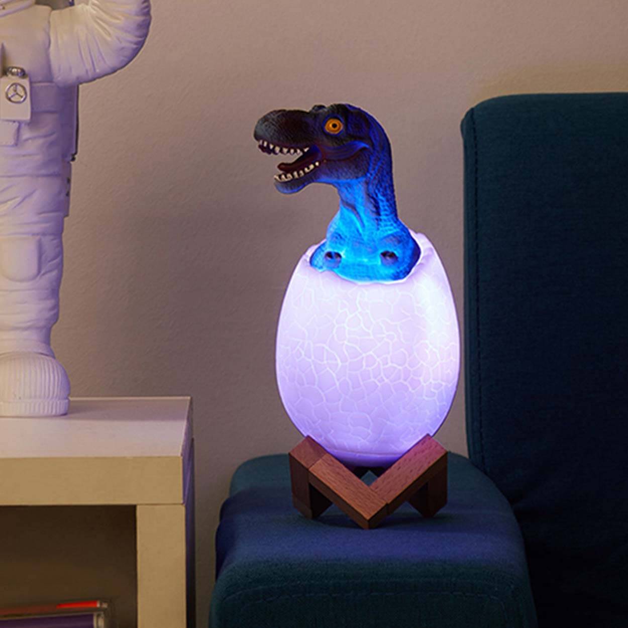3d rgb led lampa dinosaurie t-rex nattlampa - bild 2